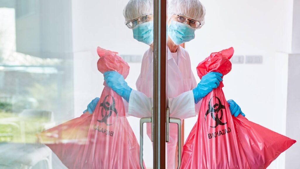 what steps may hospitals take to ensure effective and sanitary rubbish removal